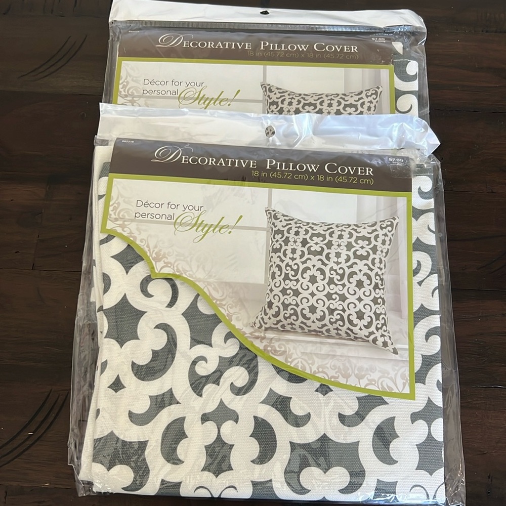 Two pillow covers
